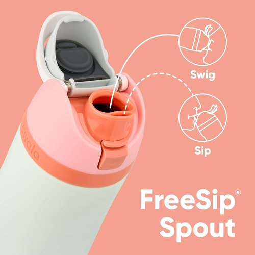 BlenderBottle C05772 FreeSip 24oz Stainless Steel - Water in The Desert