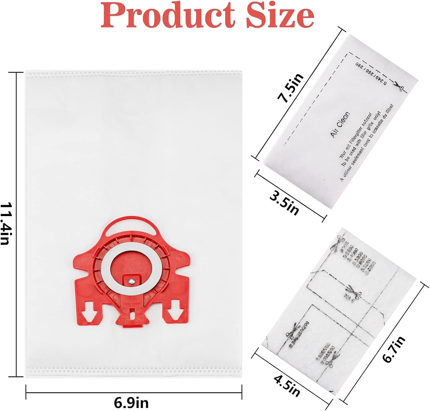 Miele 3D Airclean Dust Bags - Replacement for FJM Vacuum Series | Pack of 10 with Filters