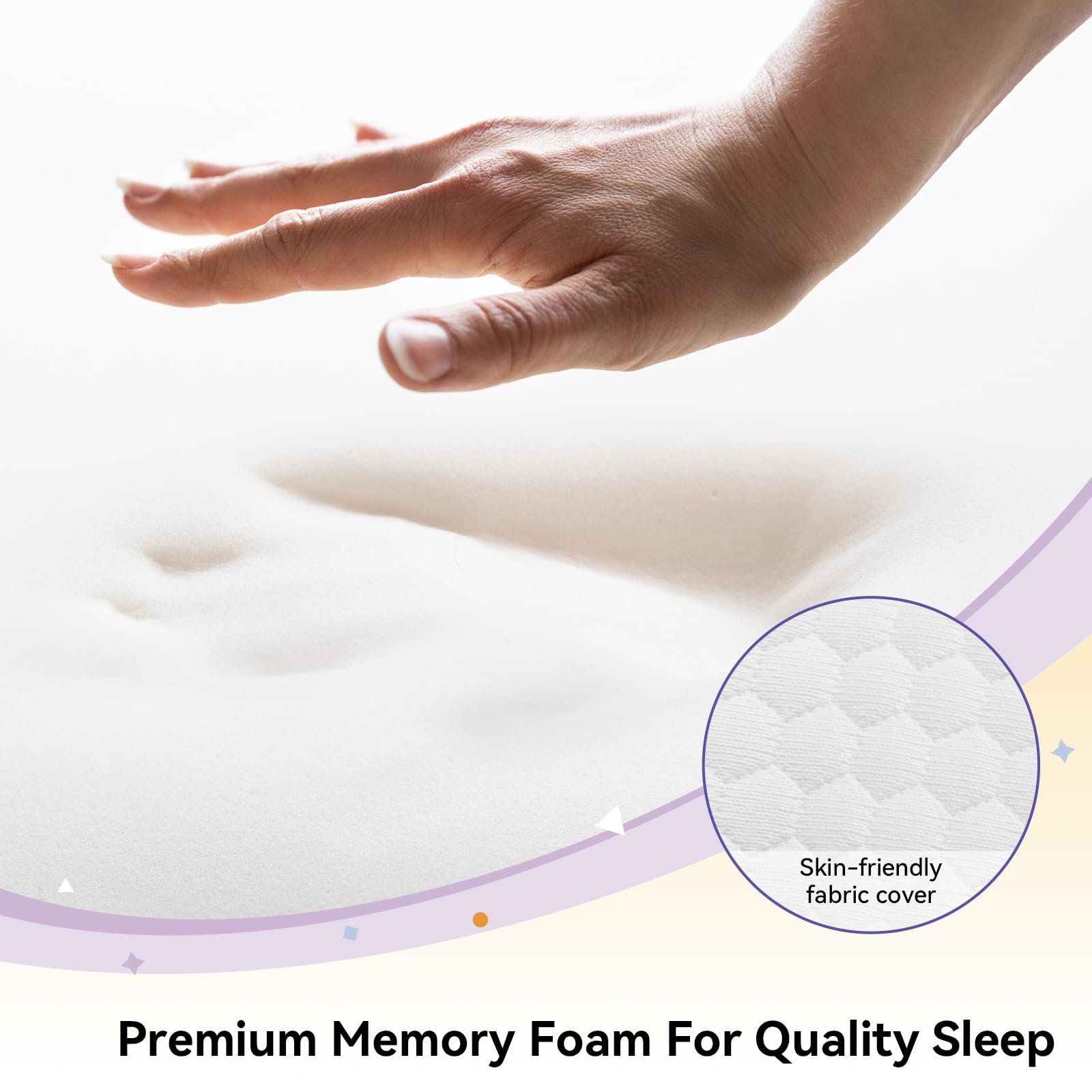 SUBCULTUREPICK Memory Foam Pillows, Cervical Pillow for Neck and Shoulder Pain Relief, Ergonomic Contour Bed Pillow, Soft for Side Sleep Stomach Sleeping and Back Sleeper (White)
