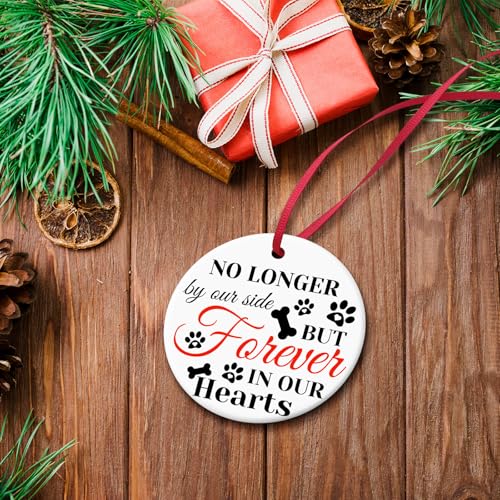 Dog Memorial Ceramic Ornament - Pet Sympathy Gift for Loss