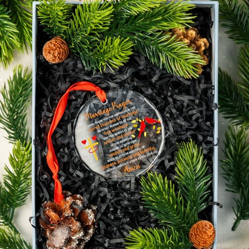 Marriage Prayer Ornament 2025 - Christian Wedding Gift for Couples