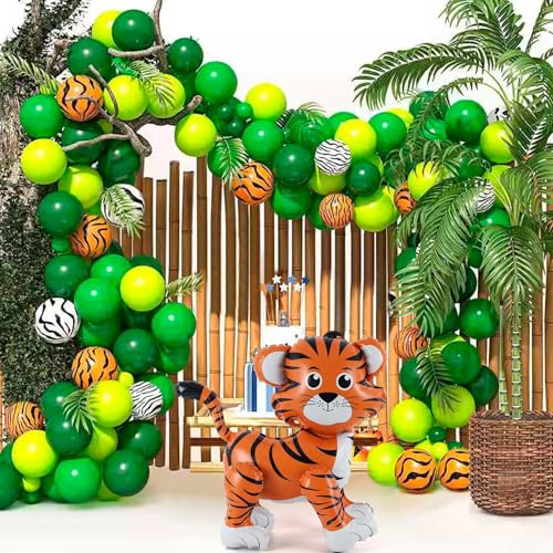 Extra-Large Standing Tiger Foil Balloon - 24 Inch Jungle Safari Decoration