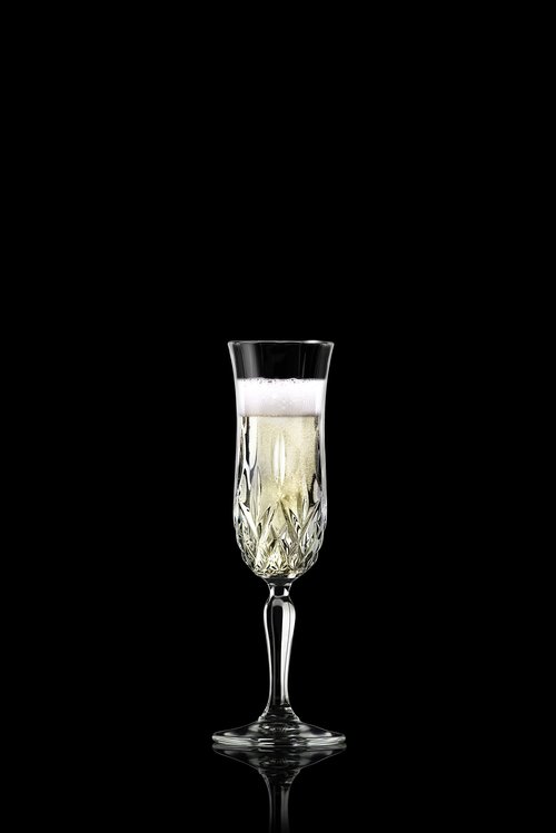 Barski Toasting Flute Glass -Champagne - Flutes - Set of 6 Flute Crystal Glasses - Wedding Toasting Flutes - Designed - 4.4 oz Made in Europe