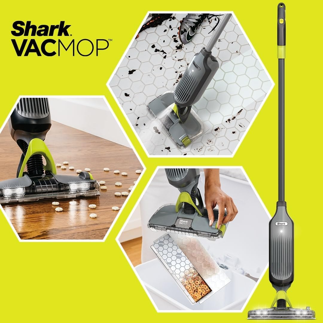 Shark VACMOP Disposable Hard Floor Pad Refills - No-Touch Disposal for All Sealed Floors | 46 Count
