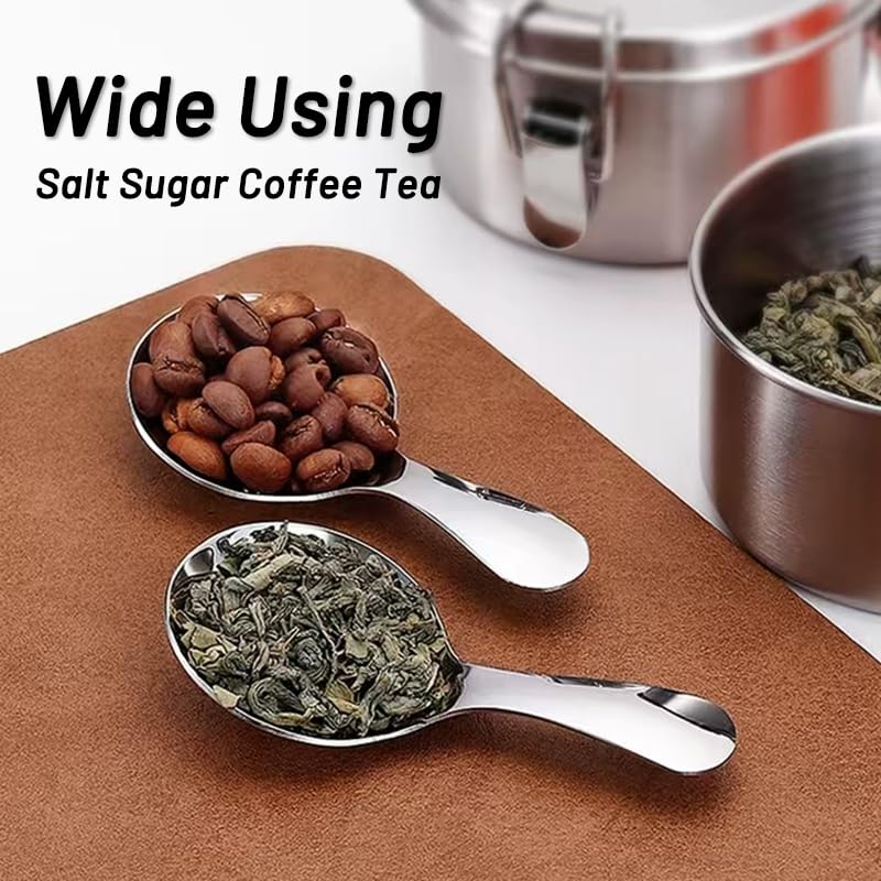 Yopolaz 5 Pack Stainless Steel Mini Scoops for Coffee & Condiments