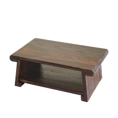 GZQWDC Japanese Altar Table,Folding Floor Table,Wood Small Low Meditation Table,Coffee Table for Living Room, Brown,19.7" x 11.8" x 7.9"