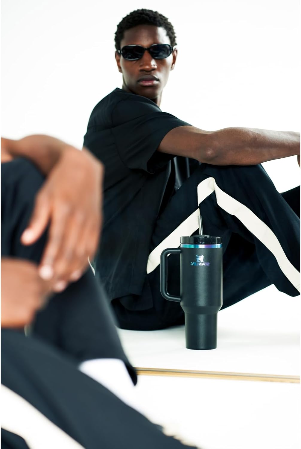 Stanley Quencher H2.0 Tumbler - 40 Oz Insulated Stainless Steel Cup with Handle & Straw | BPA-Free Black Chroma