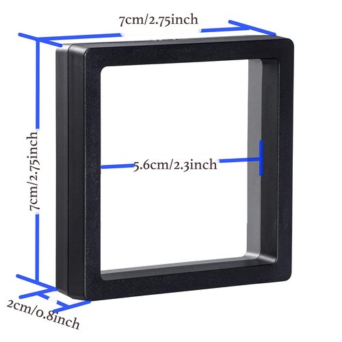 DZDXDZSW 10 Pack Jewelry Gift Boxes 2.75 x 2.75 x 0.78 Inch Transparent Jewelry Box,Small Gift Boxes for Jewelry Earrings Necklaces Handmade Bangles Bracelets(Black and white)