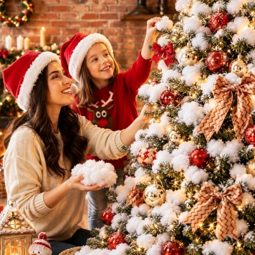 Fake Snow for Christmas Decorations - 10.58 Ounce Artificial White Cloud Fluff