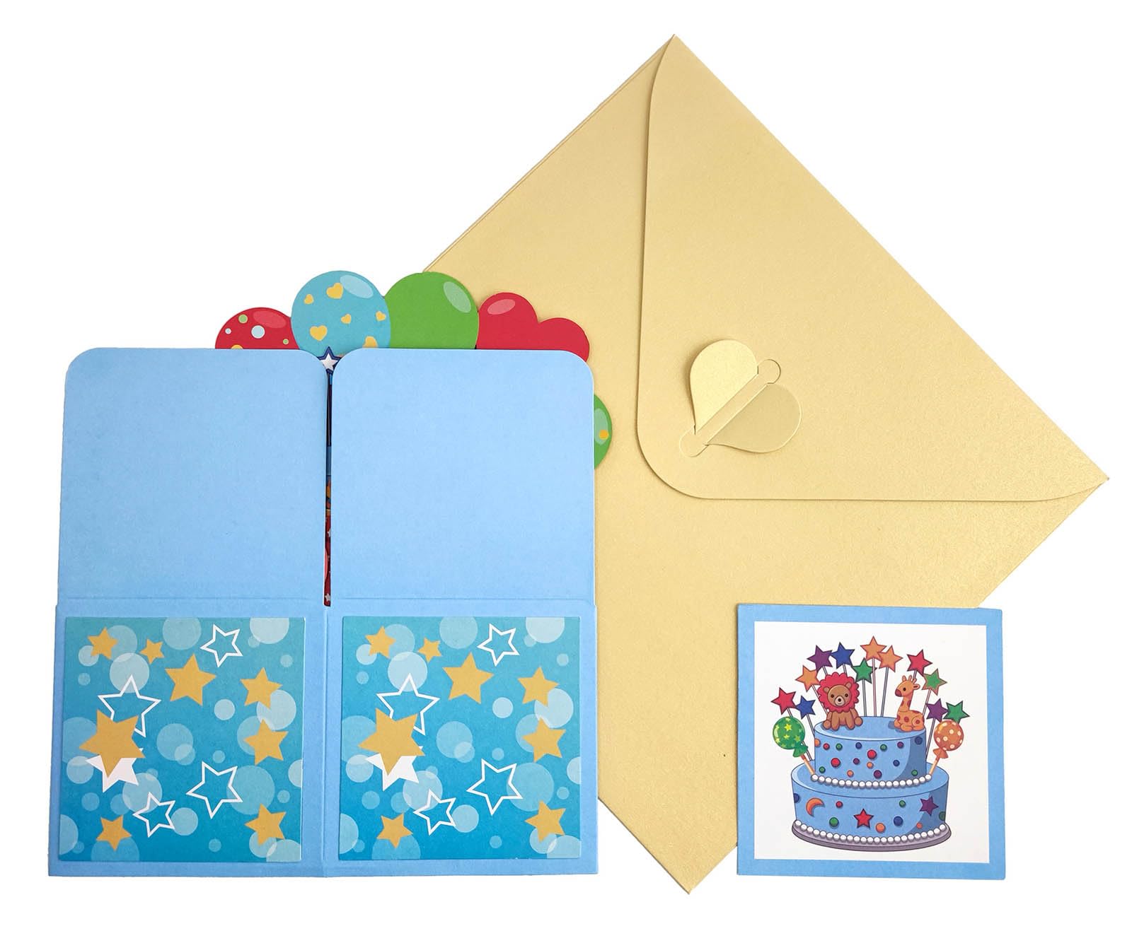 ZOOYOO Happy 1st Birthday Card,3D Pop Up First Birthday Greeting Card for Baby Boy,Son,Grandson,Nephew with 1 Envelop,1 Message Card(Blue)