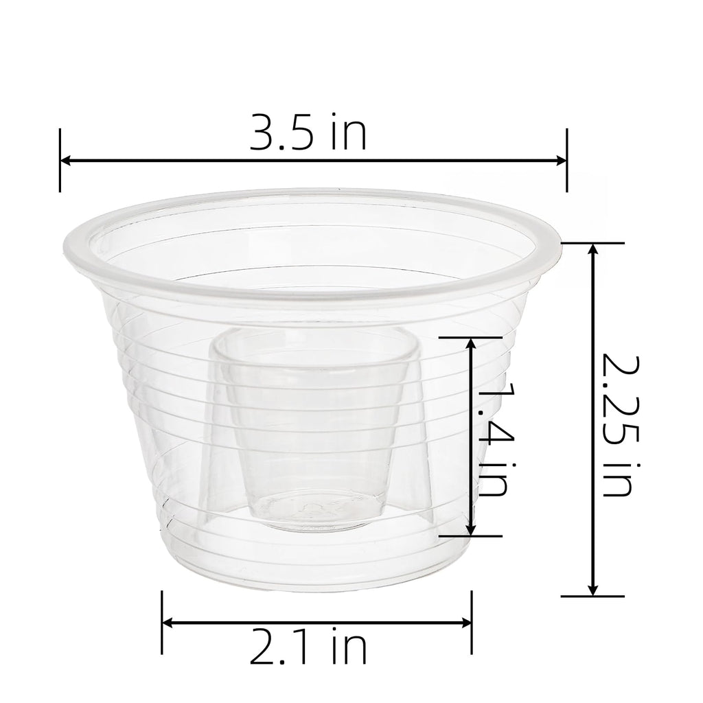 Coloch 200 Pack Plastic Bomber Cups, Disposable Bomb Cups Clear Power Bomber Double Shot Glass for Shots, Mixed Drinks, Party