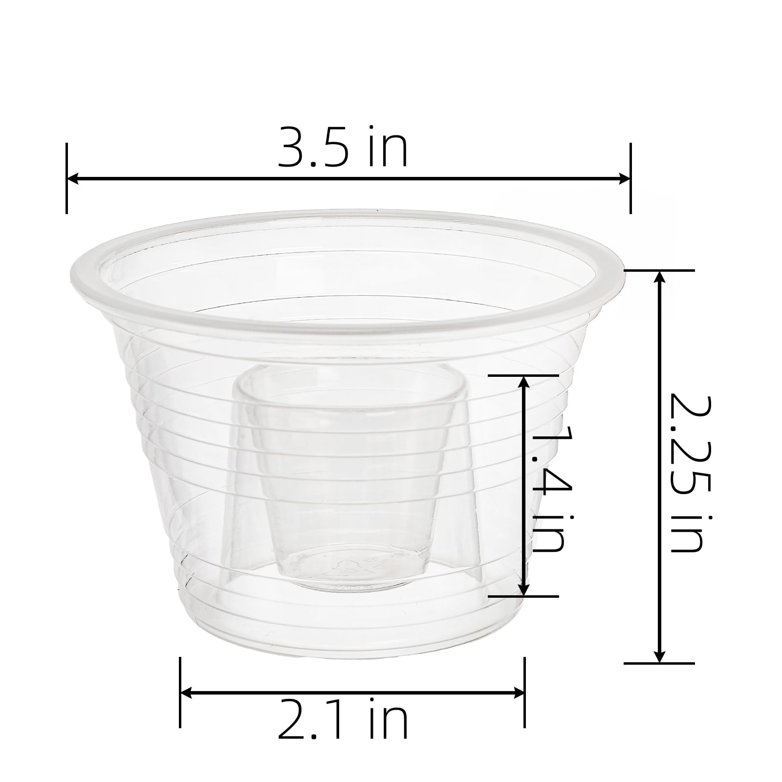 Coloch 200 Pack Plastic Bomber Cups, Disposable Bomb Cups Clear Power Bomber Double Shot Glass for Shots, Mixed Drinks, Party