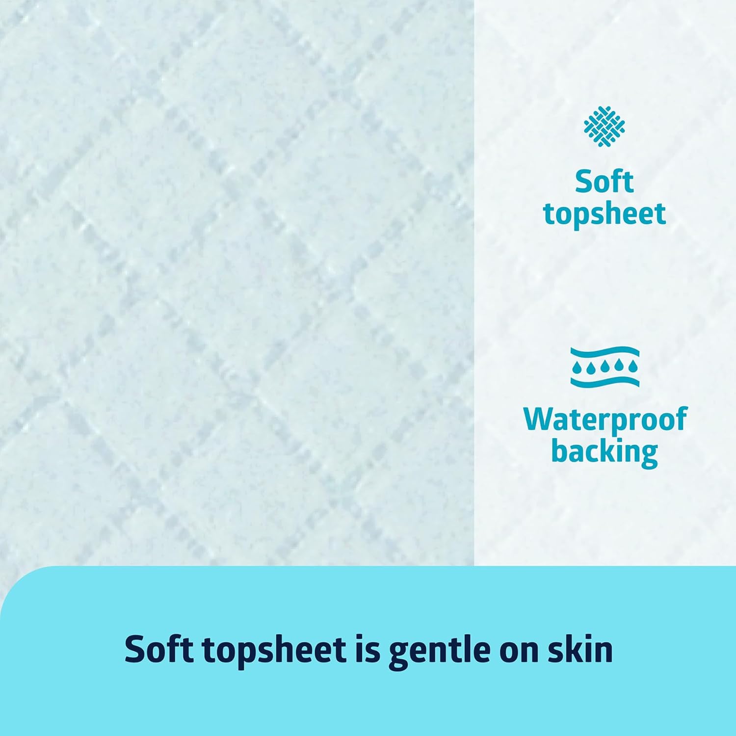 Medline Underpad - Light Absorbency Disposable Bed Protection | 23" x 36", 50 Count for Kids & Adults