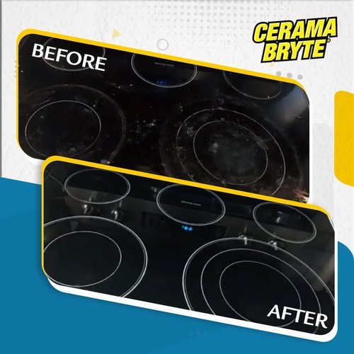 Cerama Bryte Heavy-Duty + Daily Spray Stove Top and Cooktop Cleaner Combo Kit for Glass and Ceramic Surfaces, 16 & 10 Ounces, 2 Pack
