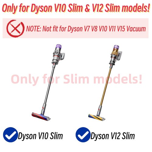 Low Reach Bottom Adapter for Dyson V10 Digital Slim / V12 Detect Slim Cordless Vacuum Cleaner Quick Release Low Reach Cleaning Tool Adaptor Attachments Accessories for Cleaning Under Couch and Bed