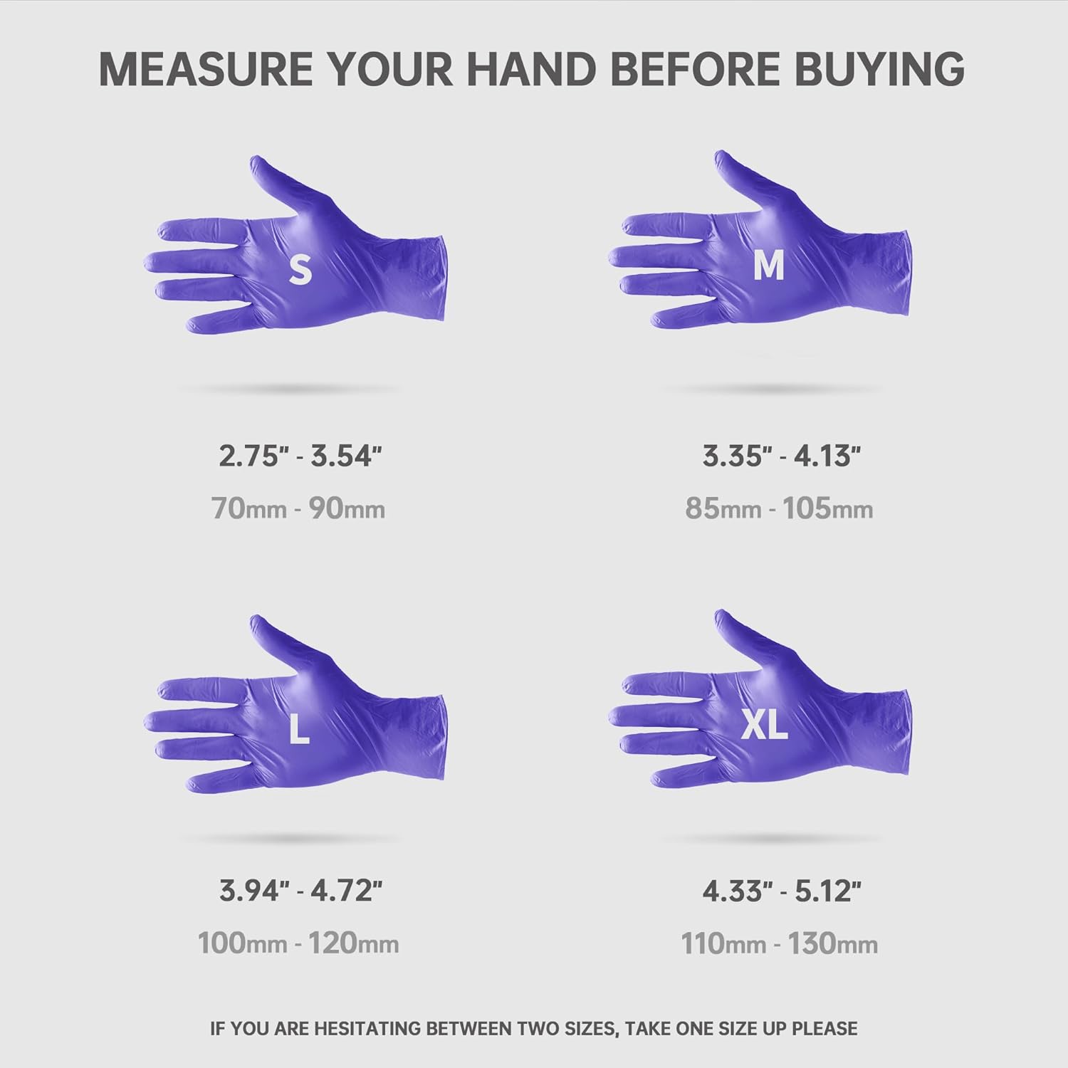 Medguy Nitrile Exam Gloves - Powder-Free, Latex-Free, Food-Safe | Blue-Violet, 100 Pcs