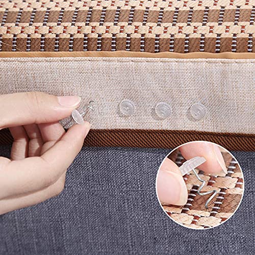 Akstore 20 Pcs Bed Skirt Twist Pins - Clear Head Upholstery Holders