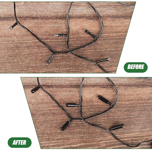 200pcs Black No Glow Caps for String Lights, Christmas Outdoor Yard Decor