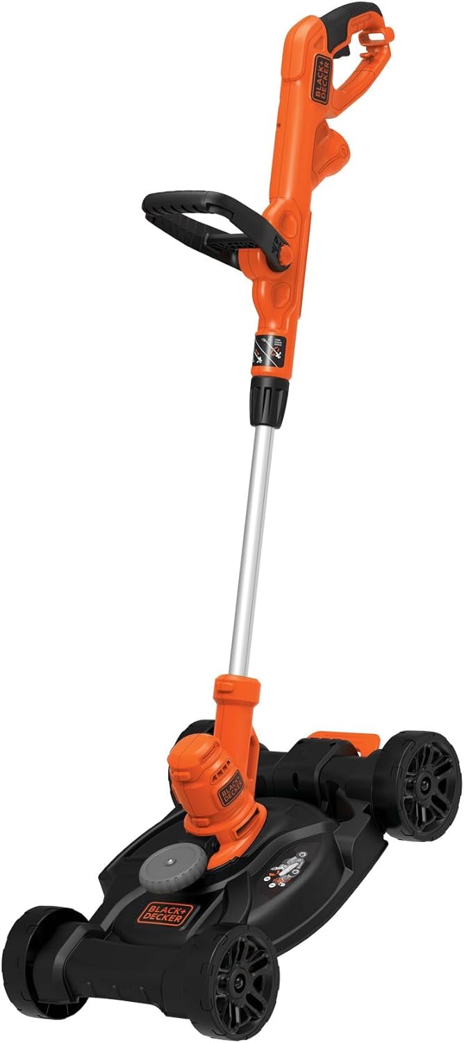 BLACK+DECKER 3-in-1 Electric Lawn Mower Combo - Corded 12-Inch, 6.5 Amp Weed Eater & Edger