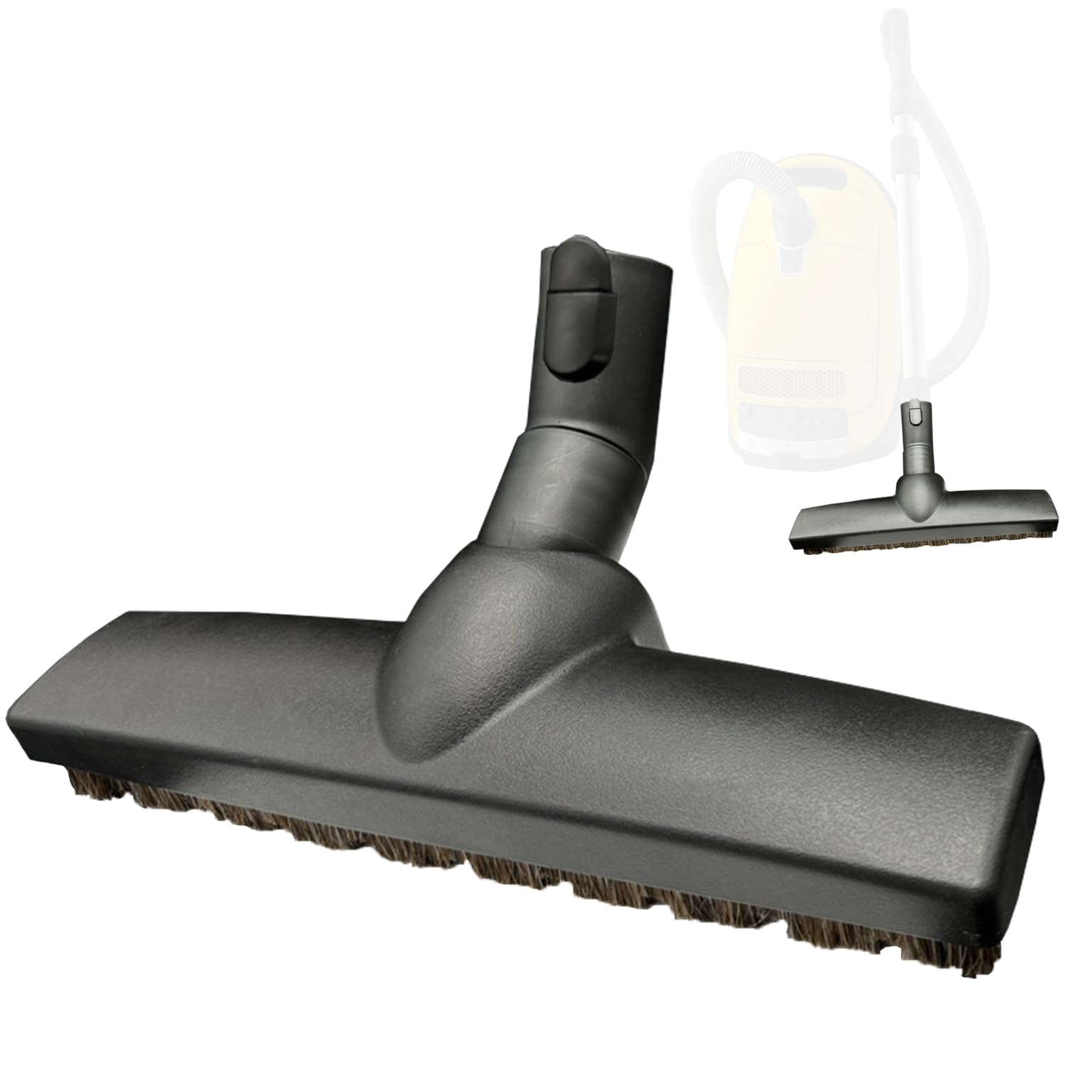 Replacement Vacuum Brush Head with Wheels & Horsehair Bristles Compatible with Miele C1 C2 C3 Vacuum Accessories & Attachments for Carpet, Tile Hard Floors - 1-3/8'' Hardwood Floor Vacuum Attachment
