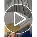 12-Pack 8.3 Inch White Paper Hand Fans for Weddings & Parties
