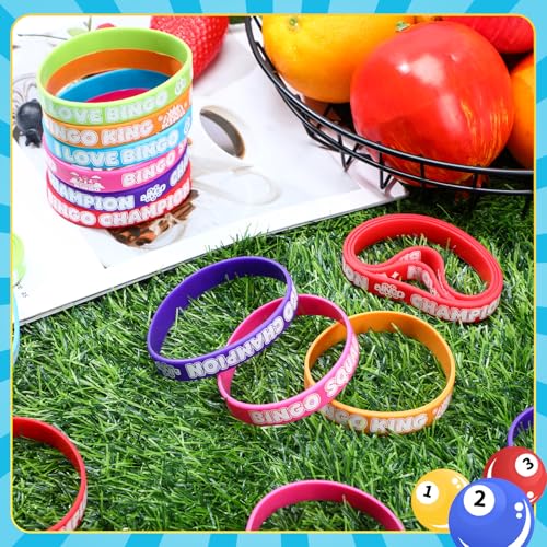 36 Pcs Bingo Rubber Bracelets - Silicone Party Favors