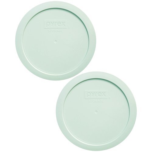 Pyrex 7200-PC 2-Cup Sage Green Food Storage Replacement Lid (2-Pack) - Made in USA