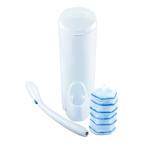Clorox Toilet Wand Cleaning Kit - Disposable Handle, Caddy & Refills | White (Case of 6)