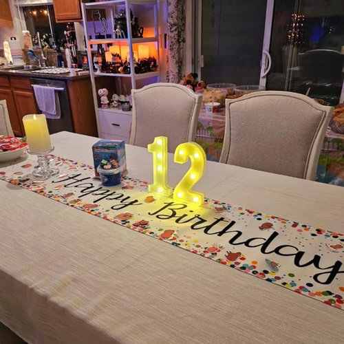 H:8.26 Inches Light Up Numbers 10 Centerpieces Table Sign, Happy 10th Birthday Decorations for Girl, 10 Year Old Anniversary Party Decor for Boy