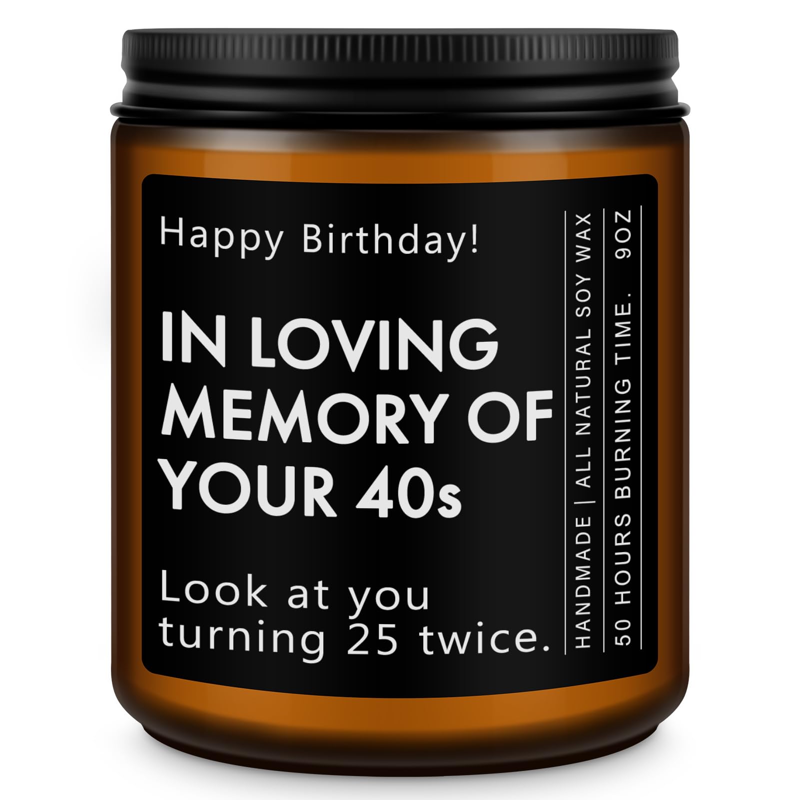 RIZOOCE 50th Birthday Gifts for Her Him, 50 Year Old Birthday Gifts - Funny & Unique Presents for Men & Women Born in 1976, Lavender Scented Candle, 7oz