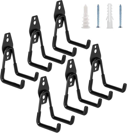 Heavy Duty Garage Hooks by [Brand Name] - 100 lbs Capacity Utility Steel Organizer for Tools, Ladders & Bikes