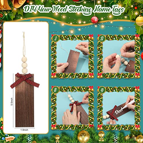 Knit Christmas Stocking Kit - Large Black Holiday Decor - 4 Sets