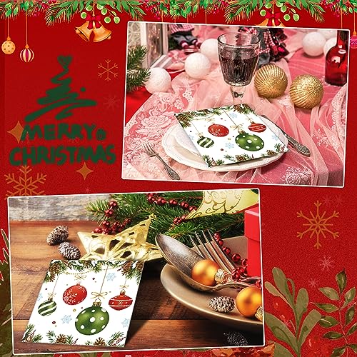 Christmas Pine Cone Disposable Cocktail Napkins - 200 Pieces