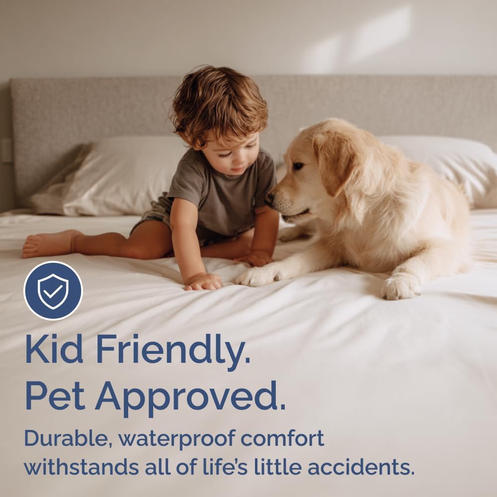 Queen Mattress Protector by [Brand Name] - Waterproof Bed Cover with 16" Deep Pockets | Soft, Breathable, Noiseless