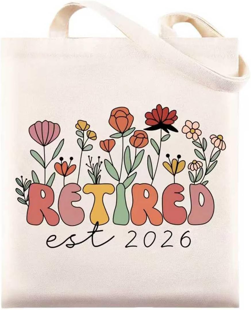 Maciebelle Retirement Gift - Stylish Canvas Tote Bag for Women | Perfect 2026 Retirement Present