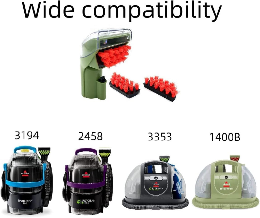 1400B Little Green Machine Replacement parts Compatible For Bissell 4075 3353 3194 2458 3588F 1986 1425 1400W 1725R Multi-Purpose Portable Cleaning tool attachments Green (1+1 pack) Part #1613828