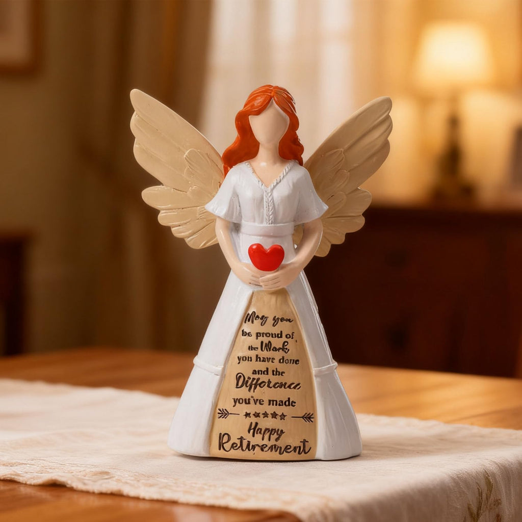 Regine Switzerland Retirement Angel Figurine - Handcrafted 8" Gift for Women | Perfect Retirement Party Decor