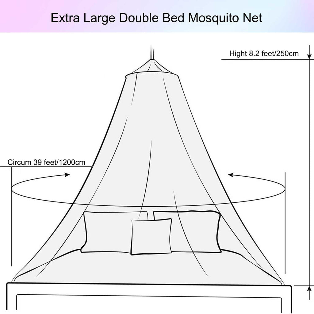 Wnqou White Bed Canopy Mosquito Net for Girls,Princess Canopy for Kids Bed Room Decor (White)