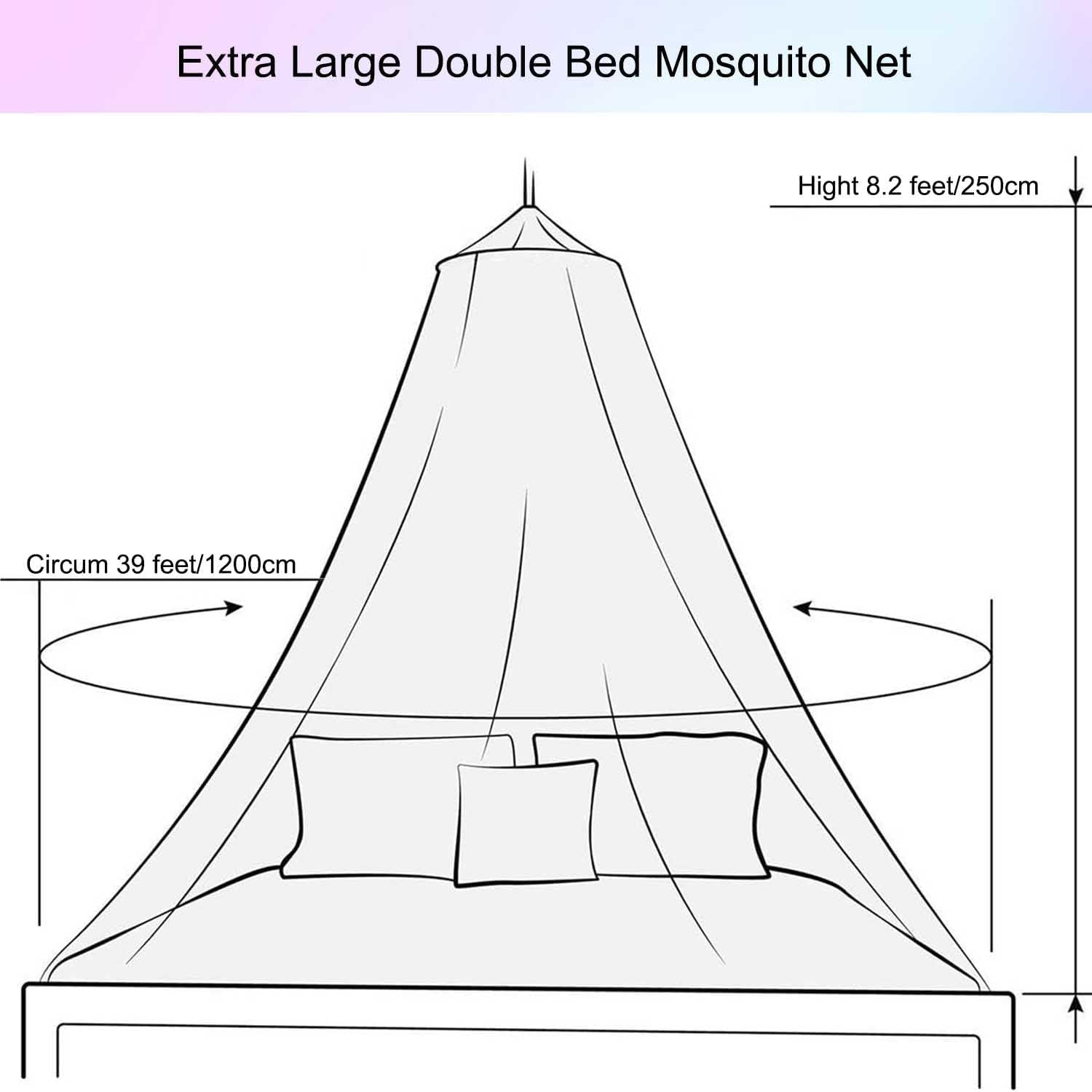 Wnqou White Bed Canopy Mosquito Net for Girls,Princess Canopy for Kids Bed Room Decor (White)