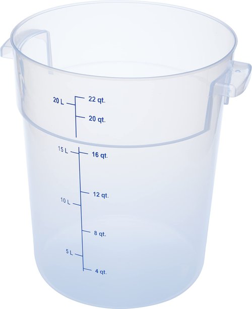 Carlisle FoodService Products None Container, 22 Quart (Pack of 6), Clear