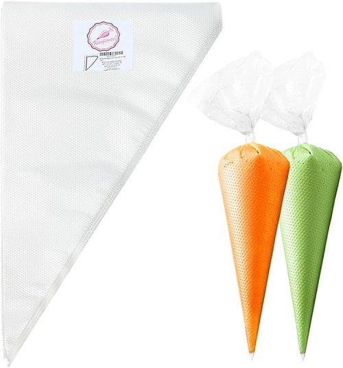 Keenpioneer 14-Inch Tipless Disposable Pastry Bags - Ideal for Cake & Cookie Decorating | Pack of 100