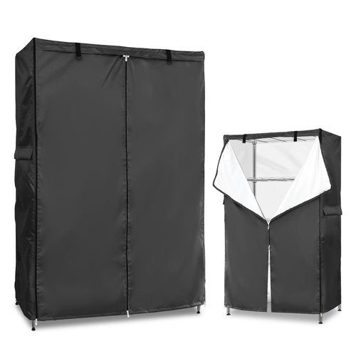 Dalema Wire Rack Covers,Heavy Duty 600D Dustproof Waterproof Storage Rack Covers for Metal Shelves,Storage Shelf Cover with Zipper for Wire Shlef,48''W x 24''D x 71''H,Black