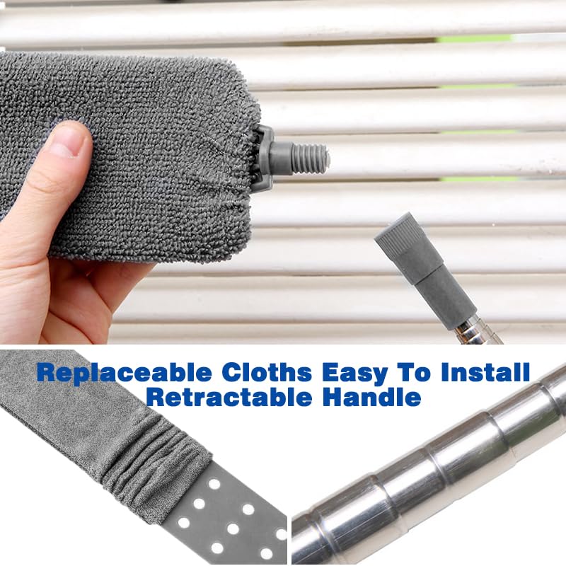 PLumeLux Retractable Gap Duster with 2 Washable Microfiber Cloths