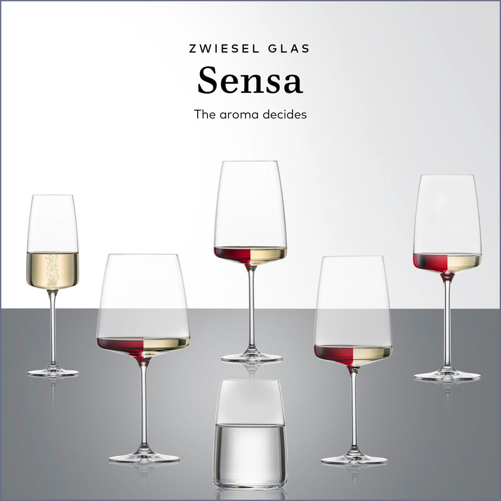 ZWIESEL GLAS Sensa Red Wine Glass (Set of 6), Wine Glasses for Red or White Wine, Dishwasher-Safe Machine-Made Tritan Crystal Glasses, Made in Germany (18.1 Oz)