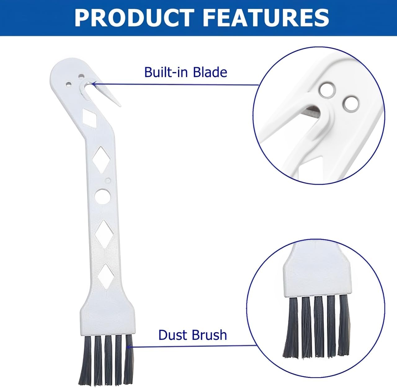 Skiennix Handheld Vacuum Cleaning Brush - Universal Tool for Hair & Dust | 2 Pack