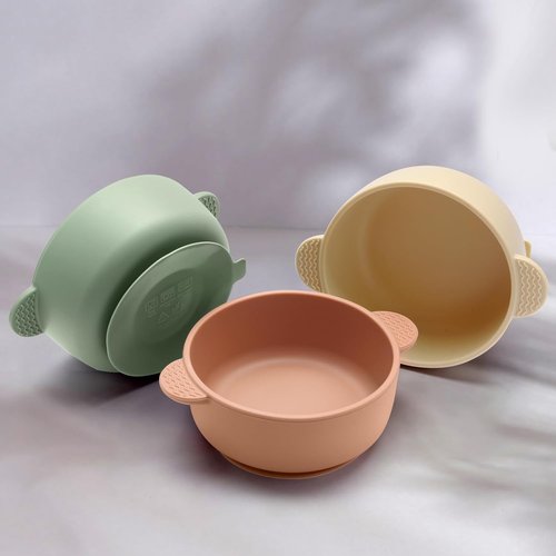 Eascrozn Baby Bowls - 3 Pack Suction Bowls for Toddlers | BPA-Free Silicone, Dishwasher & Microwave Safe, Multicolor