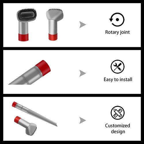 Coodss 3 Packs Upholstery Tool, Crevice Tool and Dust Brush Compatible with Shark Rotator NV500, NV501, NV502, NV560 Lift-Away Vacuum Cleaner Compare to Part No. X11FC500
