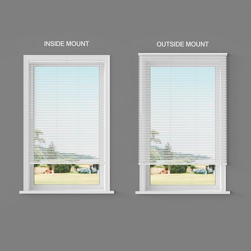 Lumino Cordless Mini Blinds - Light Filtering Indoor Window Treatment - 24" W x 64" L - White, 1" Vinyl Slats