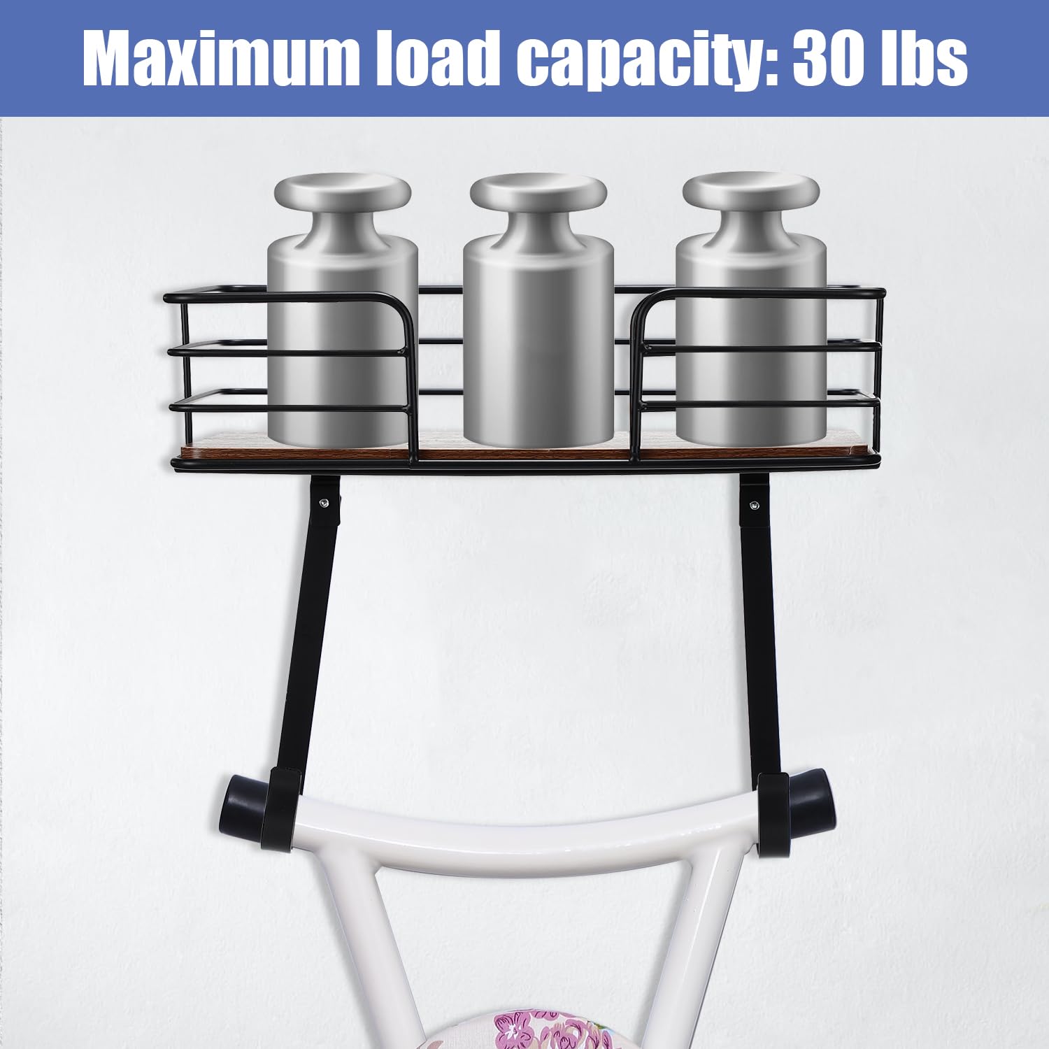 TORZCT Ironing Board Holder Wall Mount Laundry Room Hanging Iron and Ironing Board Hanger Storage Laundry Room Decor and Organization Fit Most Ironing Boards leg's(Included T&V Shaped)-Black