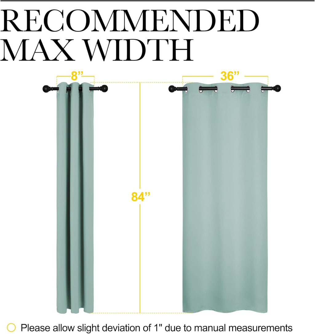 NICETOWN Thermal Insulated Blackout Curtains - Solid Grommet Design for Living Room | Aqua, 42 x 84-Inch Pair